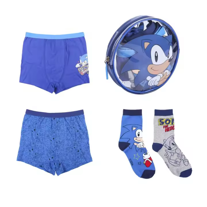 Set neceser boxers y calcetines Sonic - 1