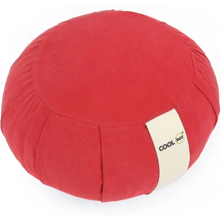 Cooldot Cojín Redondo Zafu 100% Orgánico y Ecológico para Yoga y Meditación Relax Relleno de Espelta y Flor de Lavanda Funda Lavable Materiales Sostenibles - Varios Colores - 1