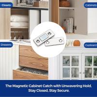 2 Pack Cerradura Magnética Ultra Delgada Para Armario Adhesiva Para Cajón Ideal Para Cocina Y Armarios Cierre De Puerta Magnético - details 2