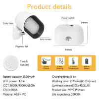 Luz De Pared Remotamente Controlada RGB Cambio De Color Toque Rotación De 360 Grados Luz Nocturna Para El Borde Del Cama Dormitorio - details 11