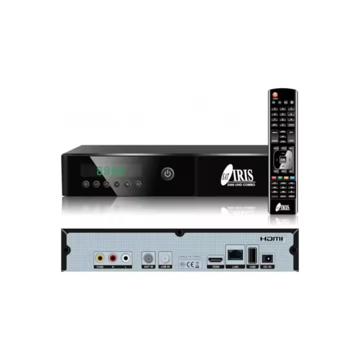 Iris 2100 UHD, Iris 2400 Combo Receptor Satélite Decodificador con Wifi, estable, compatible con modulación DVB-S/S2, canales con compresión H.265 y H.264 HEVC, la evolución del IRIS 2100, nuevo procesador Ali M2661, IRIS 2100 HD - 1