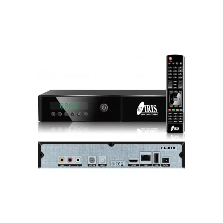 Iris 2100 UHD, Iris 2400 Combo Receptor Satélite Decodificador con Wifi, estable, compatible con modulación DVB-S/S2, canales con compresión H.265 y H.264 HEVC, la evolución del IRIS 2100, nuevo procesador Ali M2661, IRIS 2100 HD - 1