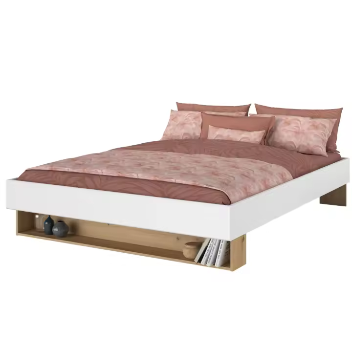 Cama De Matrimonio Lampe Dormitorio en Varios Colores 160x200 cm - 1