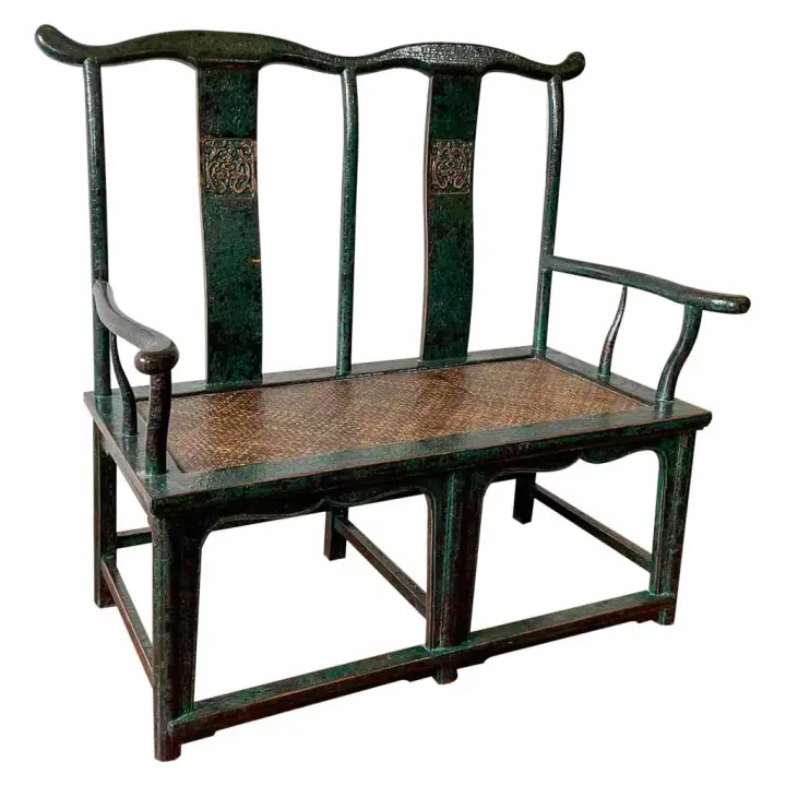 Banco de madera marrón 116x60x119 cm - 1