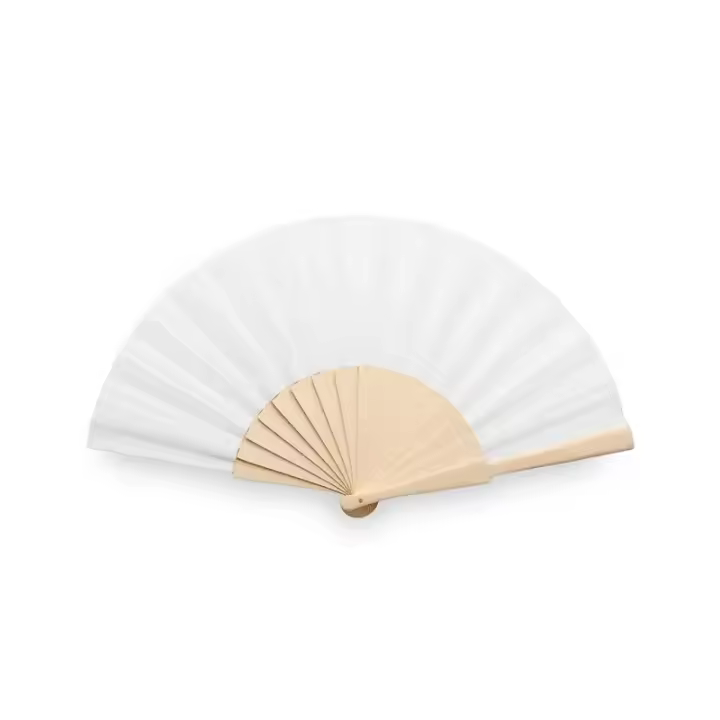 Abanico de 16 varillas de Madera FOLKLORE SEVILLA Blanco - Envío Rápido - 1