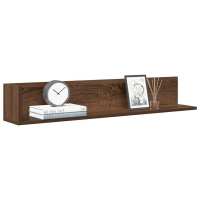 vidaXL Estantes de pared 2 uds madera 100x16,5x16,5 cm en color Gris hormigón/Negro/Marrón roble y más | práctico organizador multiusos diseño compacto funcional - details 2