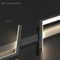 Lámpara De Pared LED Minimalista Moderna En Blanco Y Negro Para Decoración Interior Iluminación Dual Para Sala De Estar Y Dormitorio - details 4