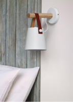 Lámpara De Pared LED Moderna En Madera Y Metal Para Dormitorio Y Sala De Estar E27 110-240V Negra Y Blanca Instalación En Pared - details 4