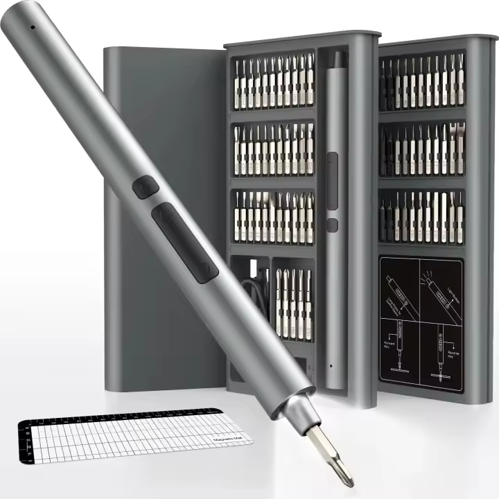 Juego De Destornilladores Eléctricos De Precisión 75 En 1 Con 71 Piezas Magnéticas Phillips Torx Y 3 Luces LED Herramienta De Reparación Multifuncional - 1