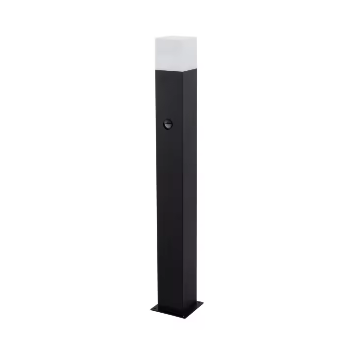 Ledkia Baliza Exterior Superficie Pie 74cm con Detector de Movimiento Augusta Negra Negro - 1