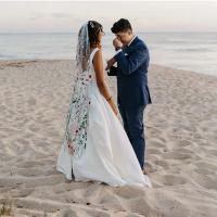 Velo De Novia De Lujo 1.5M Con Bordado Floral En Encaje Accesorios Para El Cabello Con Peine Romántico Para Bodas - details 2