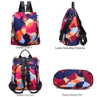 Mochila Multifuncional Antirrobo de de Gran Capacidad Estilo Floral Correa Hombro Arcuada - details 43