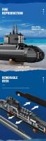 Bloques De Construcción Militar Submarino Nuclear Estratégico Grandes 1498PCS Modelo De Buque De Guerra Para Niños Juguetes DIY Regalos De Fiestas - details 1