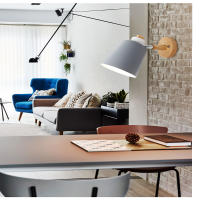 Lámpara De Pared LED Moderna Macaron E27 Con Enchufe Para Estudio Dormitorio Pasillo Sala De Estar Decoración De Hogar Iluminación Fijaciones - details 4