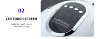 Secador De Uñas Profesional UV Luz De Secado Rápido Lámpara De Polvo De Gel Con Sensor Automático 4 Ajustes De Tiempo Portátil Herramientas De Arte De Uñas - details 9