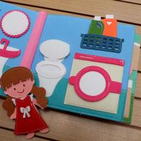 Libro Ocupado Montessori Para Niñas Juguetes De Actividades Diarias En Casa Libro De Historia Para Niños Con Autismo Libro Sensorial De Tela Regalo Para Niñas - details 4