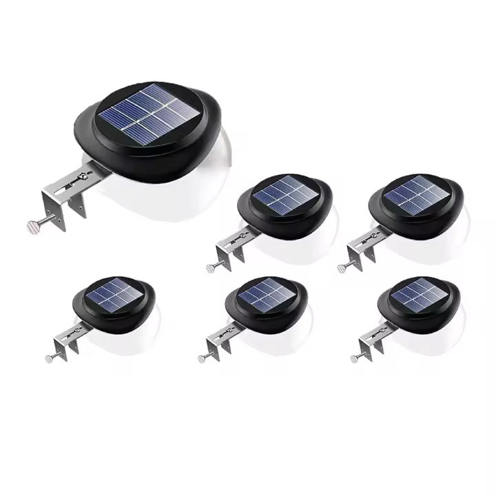 , Luces Solares al Aire Libre, 9 Luces de Canal LED Solares Luz de Valla IP55 - 1