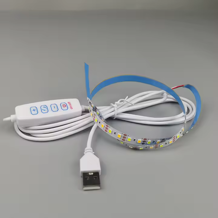 Tira De LED SMD 2835 Para Pintura Con Doble Temperatura De Color 5V USB Variable Con Tres Colores De Encendido Dimmer Electroless - 1