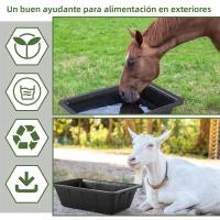 Panza De Alimento Rectangular De 10L Resistente Para Caballos Ganado Doméstico Gatos Cerdos Platos De Alimento Y Agua De Goma De Alta Resistencia Para Animales De Granja - details 4