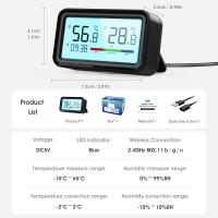 Sensor De Temperatura Y Humedad Inteligente SMATRUL Tuya WiFi Interior Con Luz Trasera Monitor Compatible Con Alexa Y Google Home - details 9