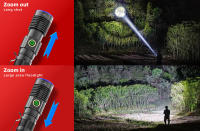 Linterna Táctica Recargable LED Con Telescópico Magnético Y Luz Impermeable 5 Colores Lámpara De Bola Con Ajuste De Enfoque - details 5