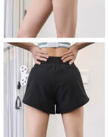 Shorts De Yoga Para Mujer Con Bolsillo Doble Capa De Tela Deportiva Fitness Running Entrenamiento En El Gimnasio - details 14
