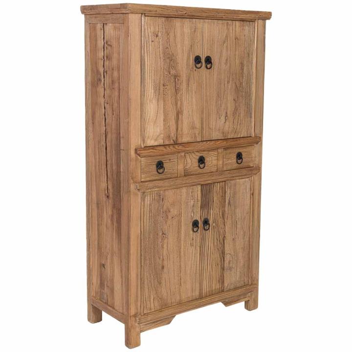 Wonderlust deco - beige wooden wardrobe 84x38x150h cm beige 84x38x150h cm