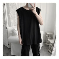 Camiseta De Hombre Sin Mangas De Color Sólido Casual Con Cuello Redondo Absorbente De Sudor Para Deporte En Verano - details 12