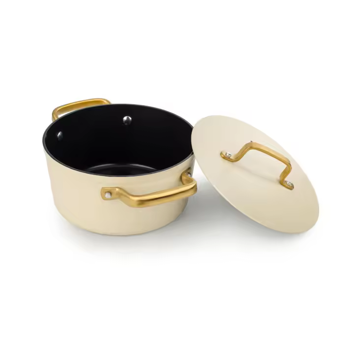 Arcos Serie Samoa Iconic | Cacerola Antiadherente Cerámico 20 cm y 2,6 L | Aluminio Forjado | Apta cualquier cocina | Mango Acero Inoxidable | Color Beige | LIBRE DE (PFOA / PTFE / PFOS) - 1