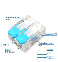 STARLED Conector Rápido - 2 Entradas - KV221-415 - Para Cable Eléctrico - details 2
