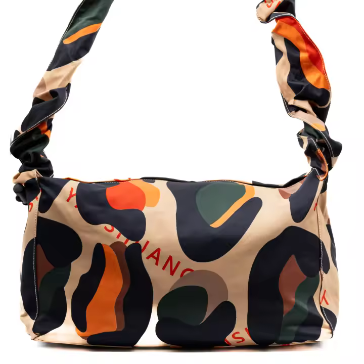 DUNNE BRAND YAN SHUANG Bolso Ajustable “Leopardo de Color” - Multicolor, Algodón, Diseño Original, Regalo Especial - 1