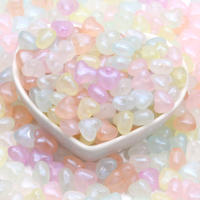 50pcs Bolas De Corazón De Color Amor Sirena 10x11mm Abalorios Acrílicos Espaciadores Para Fabricación De Joyas Pulseras Collares Pendientes Manualidades - details 0