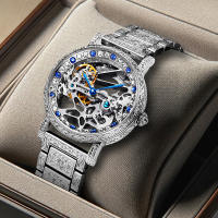Reloj Mecánico De Lujo Para Hombres Con Correa De Acero Y Estilo Elegante Luz Blanca Grabado En El Eje Completamente Automático Resistente Al Agua - details 0