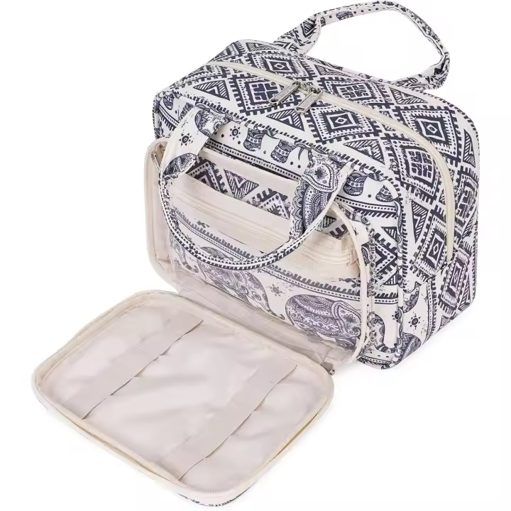 Bolsa de Maquillaje Organizador de Cosméticos para Mujeres y Niños Neceser (Gris Azul) - 1