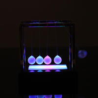 Juguete Educativo De Escritorio Newton's Cradle Regalo Para El Desarrollo Temprano Con Bolas De Metal Y Plástico Estilo Moderno - details 5