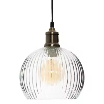 Factory Cuadros Lámpara Colgante Laye Diámetro 20 Cm Cristal Transparente / Lampara de Techo - Diseño Moderno - 1