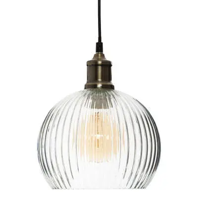 Factory Cuadros Lámpara Colgante Laye Diámetro 20 Cm Cristal Transparente / Lampara de Techo - Diseño Moderno - 1