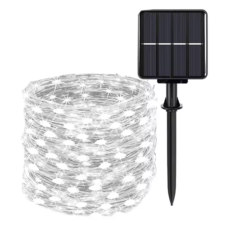 Luces De Fairy LED Solar Para Exteriores 7m/12m/22m/32m Impermeables Con 8 Modos Decoración De Fiesta Boda Navidad Guirnalda De Calle - 1