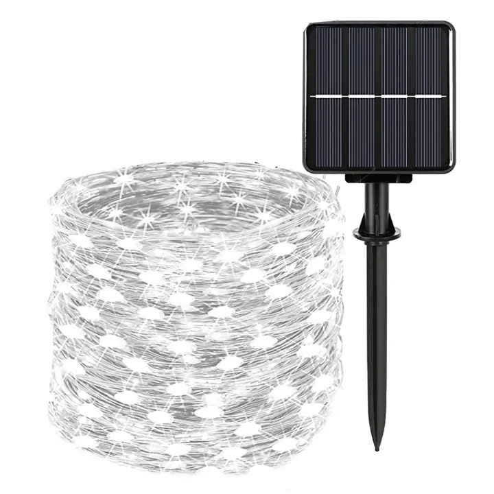 Luces De Fairy LED Solar Para Exteriores 7m/12m/22m/32m Impermeables Con 8 Modos Decoración De Fiesta Boda Navidad Guirnalda De Calle - 1