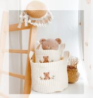 Nueva Bolsa De Diaper 2022 Para Bebé Organizador De Cuna Con Almacenamiento De Juguetes Y Artículos Para Recién Nacidos En Tela Algodón Bordado Para Mamá Bebe - details 2
