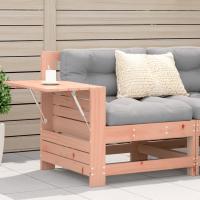 vidaXL Sofá jardín con reposabrazos y cojín madera maciza pino blanco en color Blanco / antracita/Sin tratar/Gris/Sin tratar/Beige y más | acolchados duraderos para sofás de jardín terraza exterior - details 1