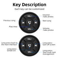 Control Remoto Inalámbrico Para Coche Y Bicicleta Con 5 Botones Universal Para Reproducción De MP3 Music Compatible Con IOS Y Android - details 3