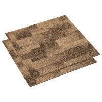 vidaXL Baldosas de moqueta de suelo (20 unidades) 5 m² marrón - details 2