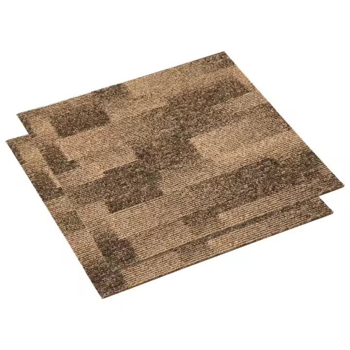 vidaXL Baldosas de moqueta de suelo (20 unidades) 5 m² marrón - 1