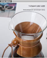 Hervidor De Café Con Filtro De Acero Inoxidable Y Vidrio De Borosilicato Alto Calidad Para Preparación Manual De Café Potencia 400ml - details 10