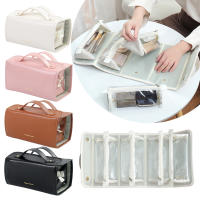 Bolso De Maquillaje Desmontable 4 En 1 Transparente Con Varios Compartment Plegable Para Viajes Y Exteriores Almacenamiento De Cosméticos - details 2