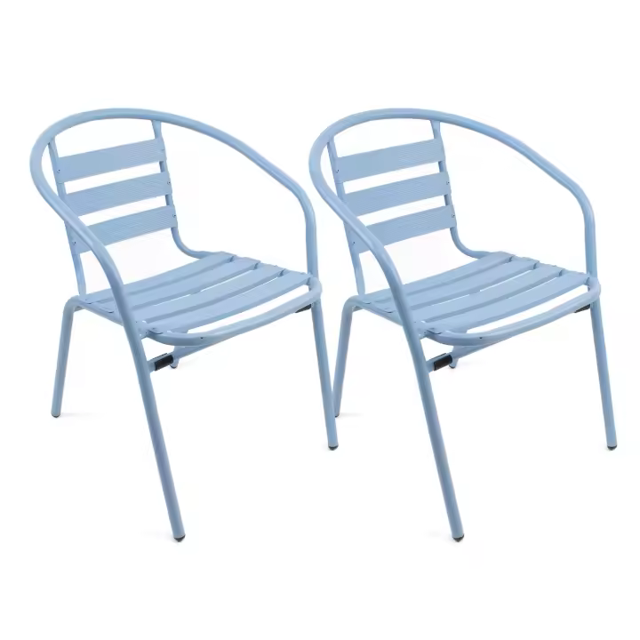 The Secret Home - Sillas de Aluminio para Jardín - Pack de 2 - Varios Colores - 1