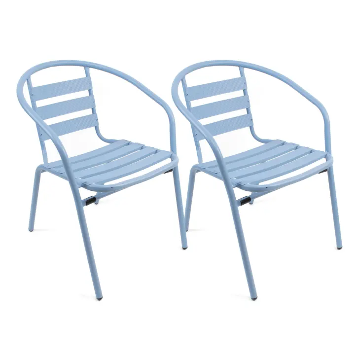 The Secret Home - Sillas de Aluminio para Jardín - Pack de 2 - Varios Colores - 1