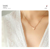 Encanto Collar con colgante cuadrado de acero inoxidable 316, cadena acrílica negra de varios estilos a la moda para mujer, joyería de producto especial, resistente al agua, Gargantilla de Color dorado para boda, regalo de joyería - details 5
