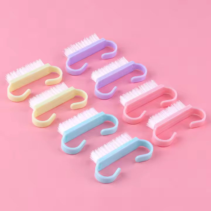 50Pcs Limpieza De Uñas Con Cepillo Plástico Herramientas De Arte De Uñas Y Pelos Suaves Para Manicura Y Pedicura Pack De Colores - 1